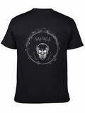 Savage Skull Graphic Print Crew Neck T-Shirt