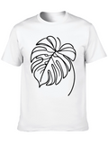 Black Monstera Leaf Graphic Tee