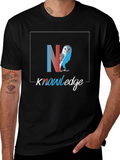 Knowledge Owl Graphic Print Black T-Shirt