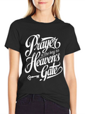 Prayer is Key Graphic Tee - Black