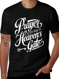 Prayer is Key Graphic Tee - Black