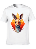 Geometric Kangaroo Graphic T-Shirt