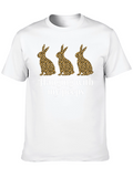 Hanging With My Peeps Easter Bunny Leopard Print T-Shirt