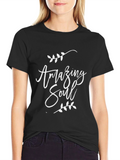 Amazing Soul Graphic Print Crew Neck T-Shirt
