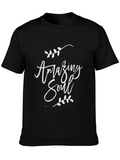 Amazing Soul Graphic Print Crew Neck T-Shirt