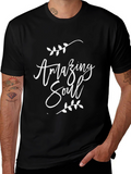 Amazing Soul Graphic Print Crew Neck T-Shirt