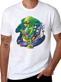 Alien Sipping Juice on Spaceship T-Shirt
