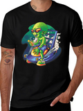 Alien Sipping Juice on Spaceship T-Shirt