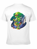 Alien Sipping Juice on Spaceship T-Shirt