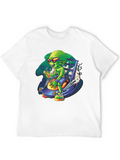 Alien Sipping Juice on Spaceship T-Shirt