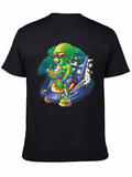 Alien Sipping Juice on Spaceship T-Shirt