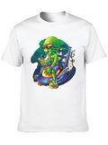 Alien Sipping Juice on Spaceship T-Shirt