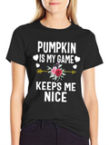 Pumpkin Is My Game T-Shirt - Fall Graphic Tee