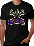Eat Sleep Cheer Repeat Black T-Shirt