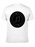 Music Note Recycle Graphic Black T-Shirt
