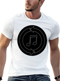Music Note Recycle Graphic Black T-Shirt
