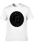 Music Note Recycle Graphic Black T-Shirt
