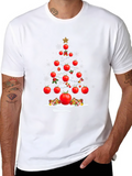 Tomato Christmas Tree T-Shirt - Festive Foodie Apparel