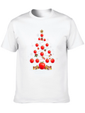 Tomato Christmas Tree T-Shirt - Festive Foodie Apparel