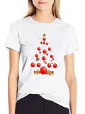 Tomato Christmas Tree T-Shirt - Festive Foodie Apparel
