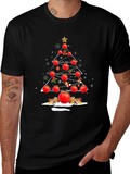 Tomato Christmas Tree T-Shirt - Festive Foodie Apparel