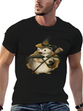 Whimsical Hedgehog Witch T-Shirt