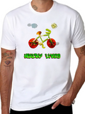Healthy Living Bicycle Graphic Tee