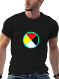 Symbolic Circle Graphic Tee - Modern Black Shirt