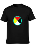Symbolic Circle Graphic Tee - Modern Black Shirt
