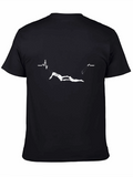 Synchronized Swimming ECG Black Tee