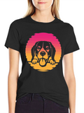 Dog Sunset Graphic Tee