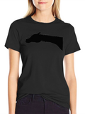 Black Horse Silhouette Graphic T-Shirt
