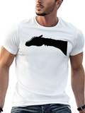 Black Horse Silhouette Graphic T-Shirt