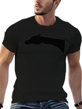 Black Horse Silhouette Graphic T-Shirt