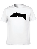 Black Horse Silhouette Graphic T-Shirt