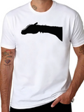 Black Horse Silhouette Graphic T-Shirt