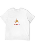 Summer Sun Graphic Tee - Black Cotton Blend