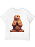 Zen Groundhog Tee - Meditating Marmot T-Shirt