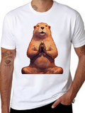 Zen Groundhog Tee - Meditating Marmot T-Shirt