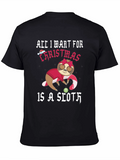 Christmas Sloth Graphic T-Shirt