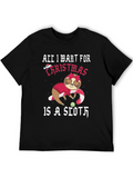 Christmas Sloth Graphic T-Shirt