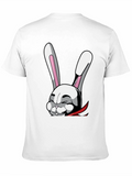 Cartoon Rabbit T-Shirt - Stylish Black Tee