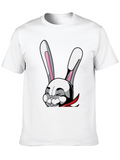 Cartoon Rabbit T-Shirt - Stylish Black Tee