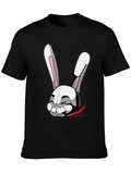 Cartoon Rabbit T-Shirt - Stylish Black Tee
