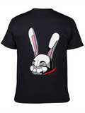 Cartoon Rabbit T-Shirt - Stylish Black Tee