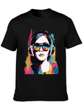 Vibrant Pop Art Headphones T-Shirt