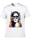 Vibrant Pop Art Headphones T-Shirt