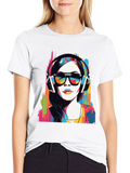 Vibrant Pop Art Headphones T-Shirt