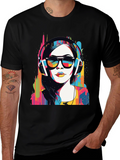 Vibrant Pop Art Headphones T-Shirt
