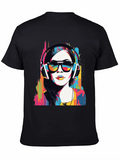 Vibrant Pop Art Headphones T-Shirt